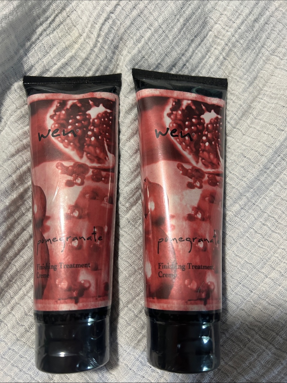 WEN Pomegranate Finishing Treatment Creme - Red. Set of 2.